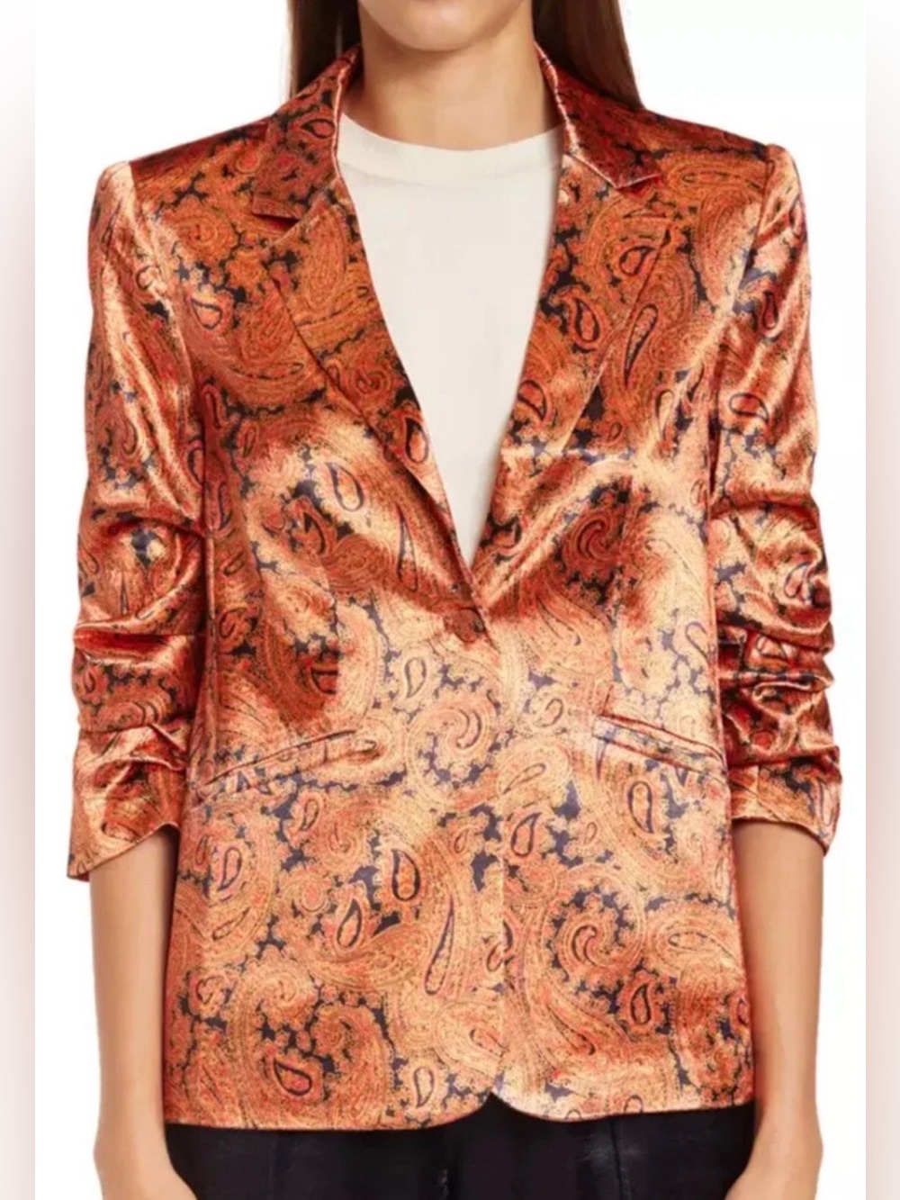 Gorgeous satin Cinq a Sept Khloe satin blazer